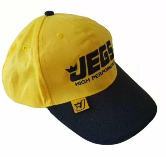 JEGS High Performance Yellow & Black Adjustable Trucker Baseball Cap - Hat - Picture 1 of 3